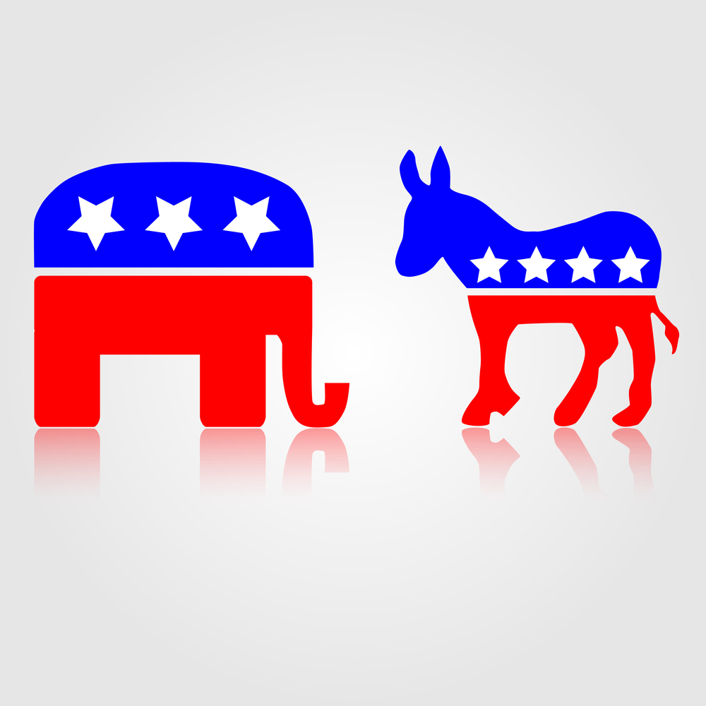 Democrat and Republican icons