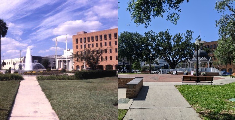 Ocala Downtown Square 1970 vs. 2020