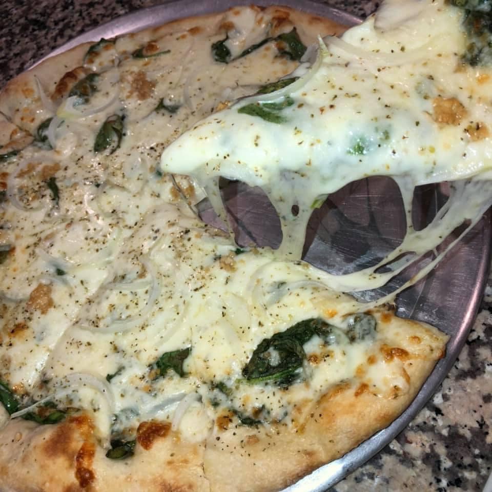 White pizza from Sans Pizzeria