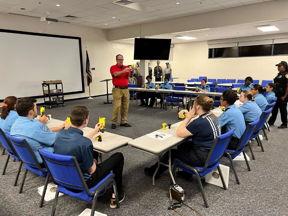 Ocala Police Department Explorers program - TASER instruction