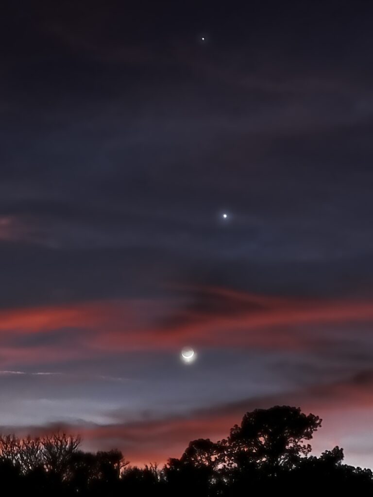 Moon And Planets In Night Sky North Of Ocala Ocala