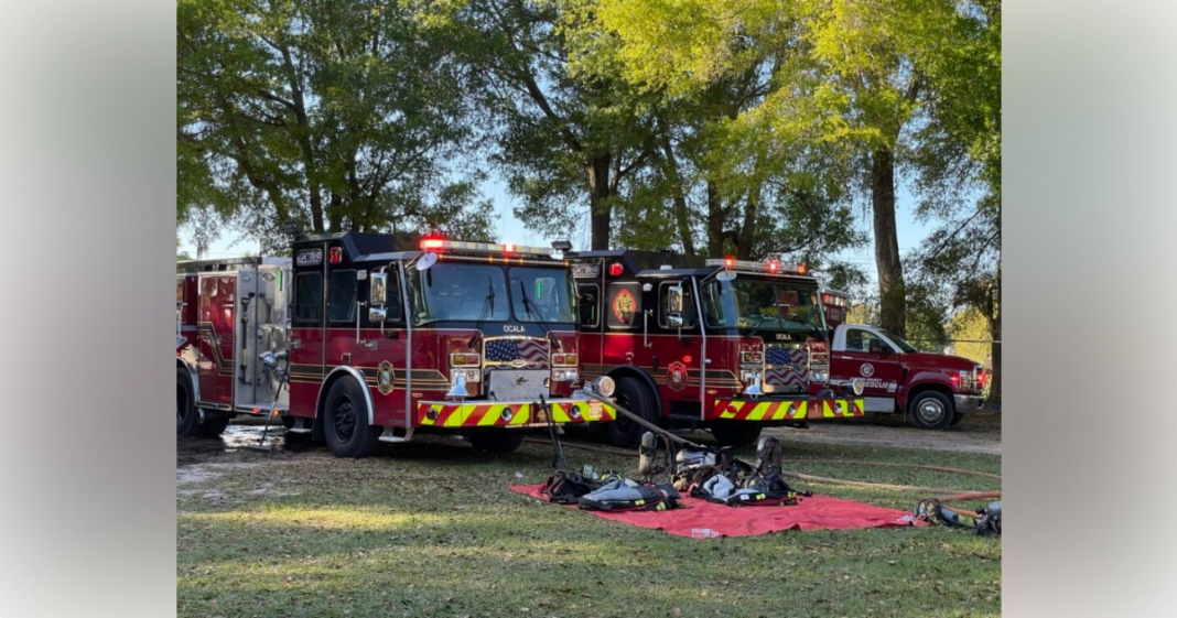 Ocala Firefighters Battle RV Fire In Business Parking Lot - Ocala-News.com