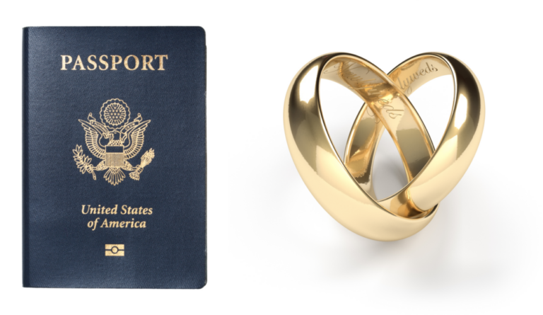 Passport and wedding rings merged feature image