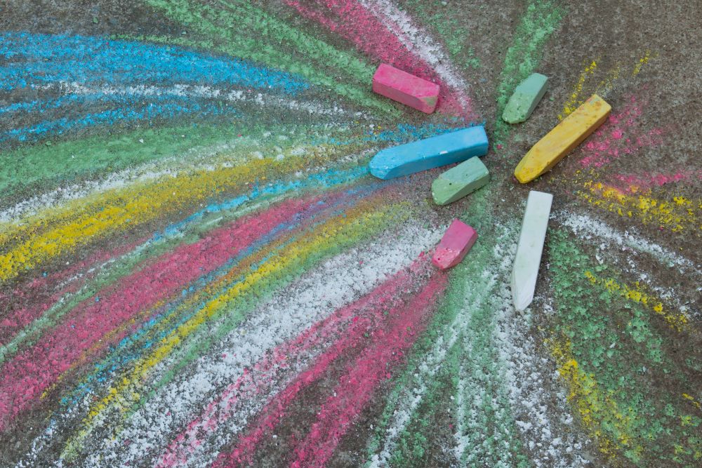 Sidewalk chalk (stock image)