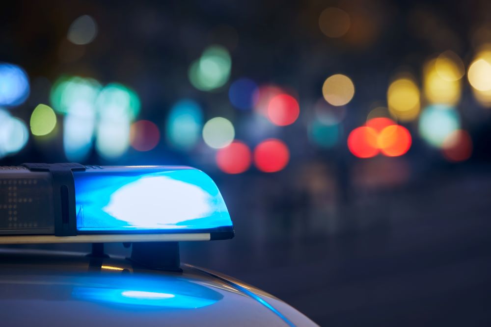 Blue police siren (stock image) 2