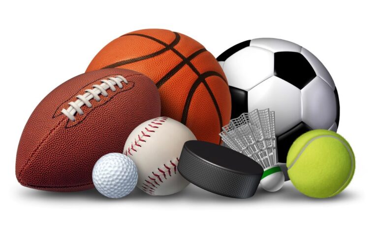 sports balls and equipment (stock image)