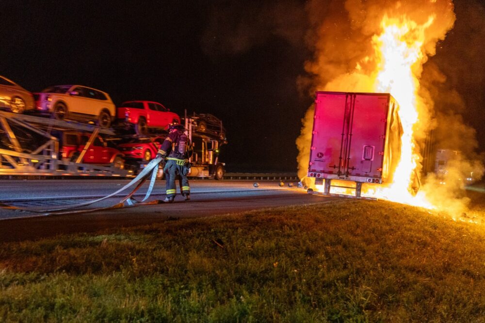 Watermelon-filled Semi Catches Fire On I-75 - Ocala-news.com