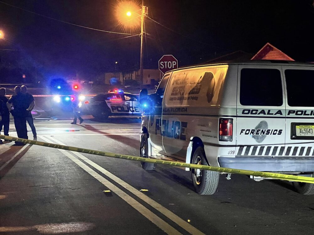 OPD officers at the scene of a fatal shooting in the 1500 block of NW 20th Avenue that left one person dead on Saturday, June 29, 2024. (Photo: Ocala Police Department)