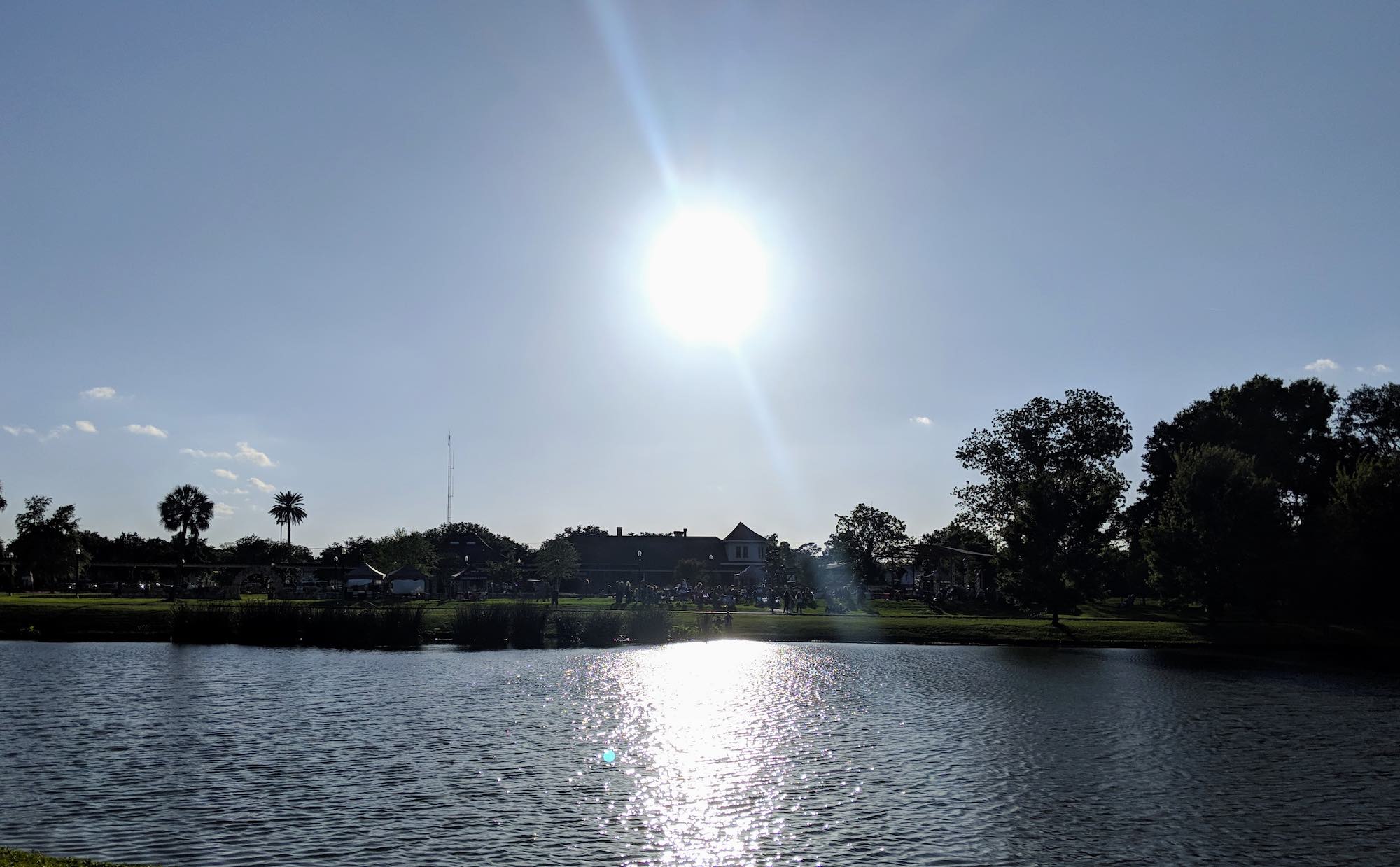 Crowd of residents at Tuscawilla Park in Ocala