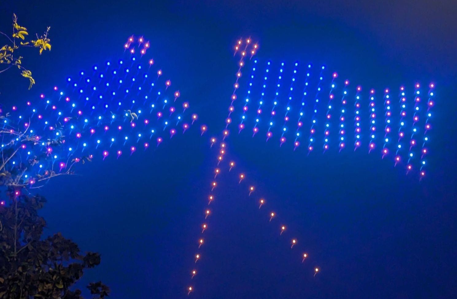 Flags fill the sky during Patriotic Skies