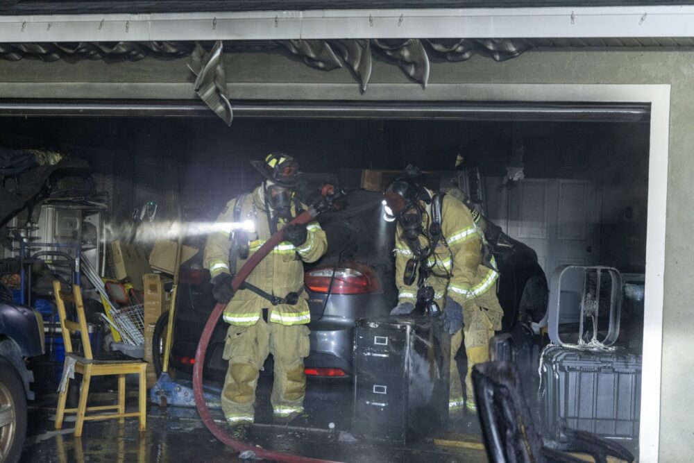 MCFR battles garage fire in Silver Springs Shores on July 23, 2024 firefighters in garage