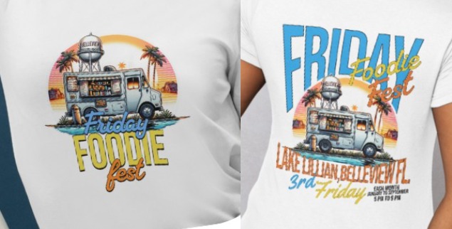 The winning shirt design for the Friday Foodie Fest series in Belleview. (Photo: City of Belleview)