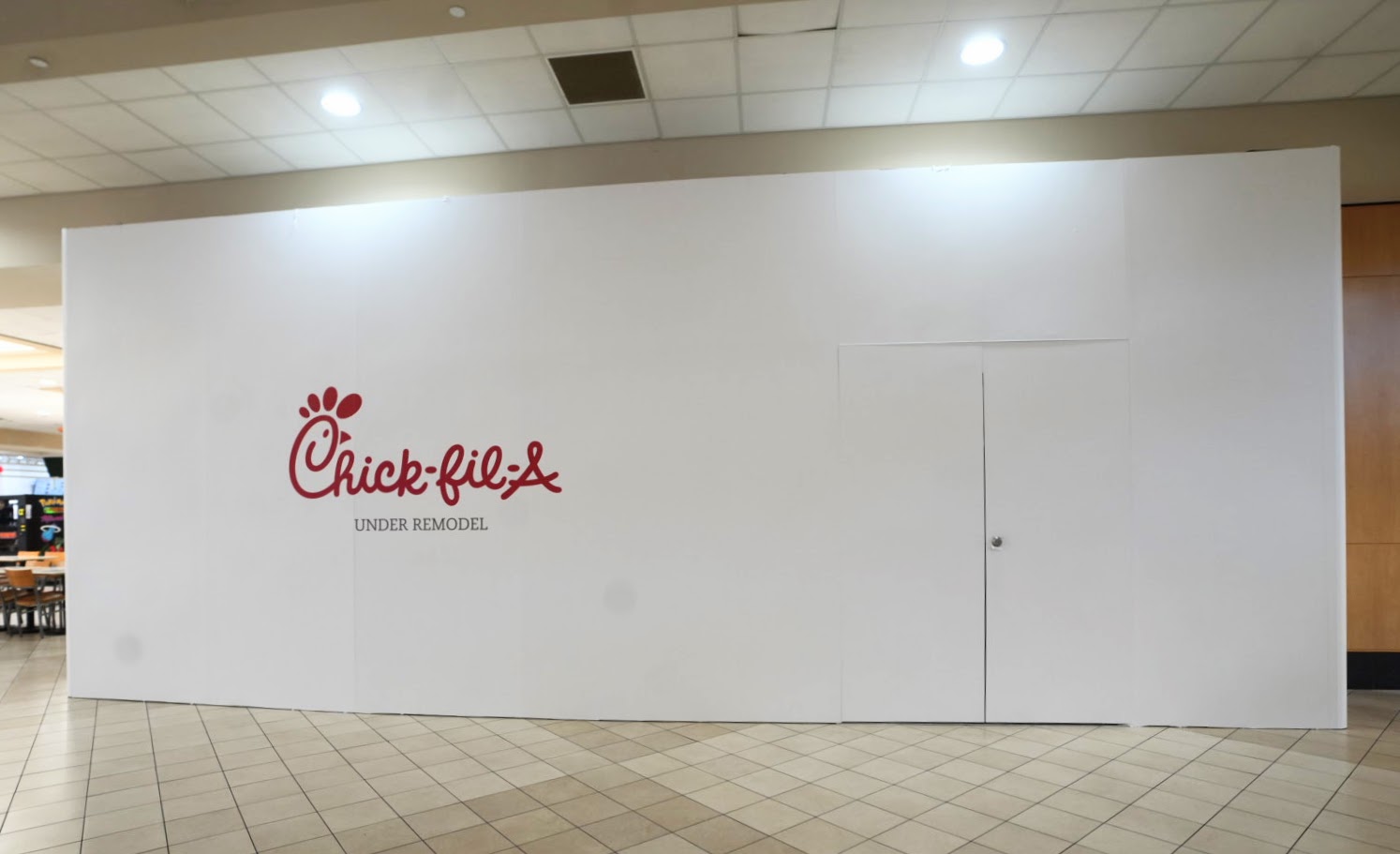 Chick fil A at Paddock Mall under remodel