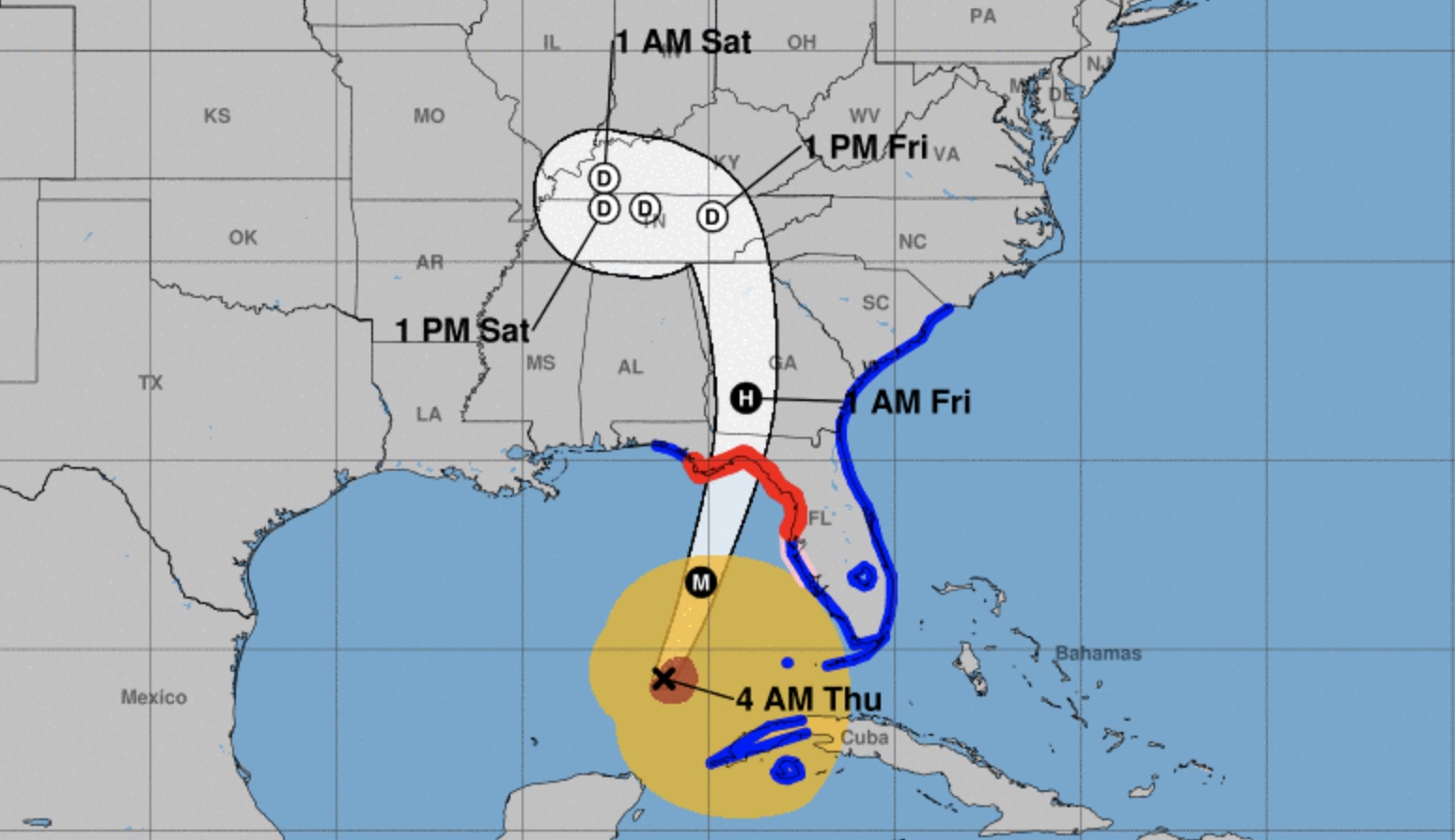 Hurricane Helene nearly Cat. 2 as it approaches Florida