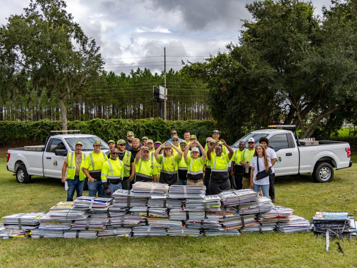 Nearly 1,400 snipe signs removed in Marion County over two-month period