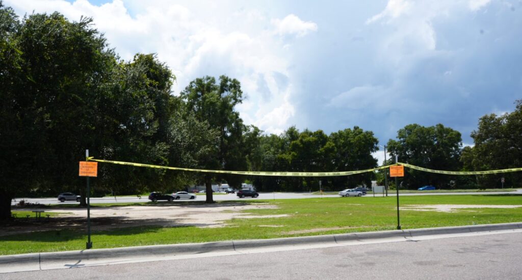 The site in front of Rural King where livestock sales have been prohibited. (Ocala-News.com Staff Photo; August 30, 2024)