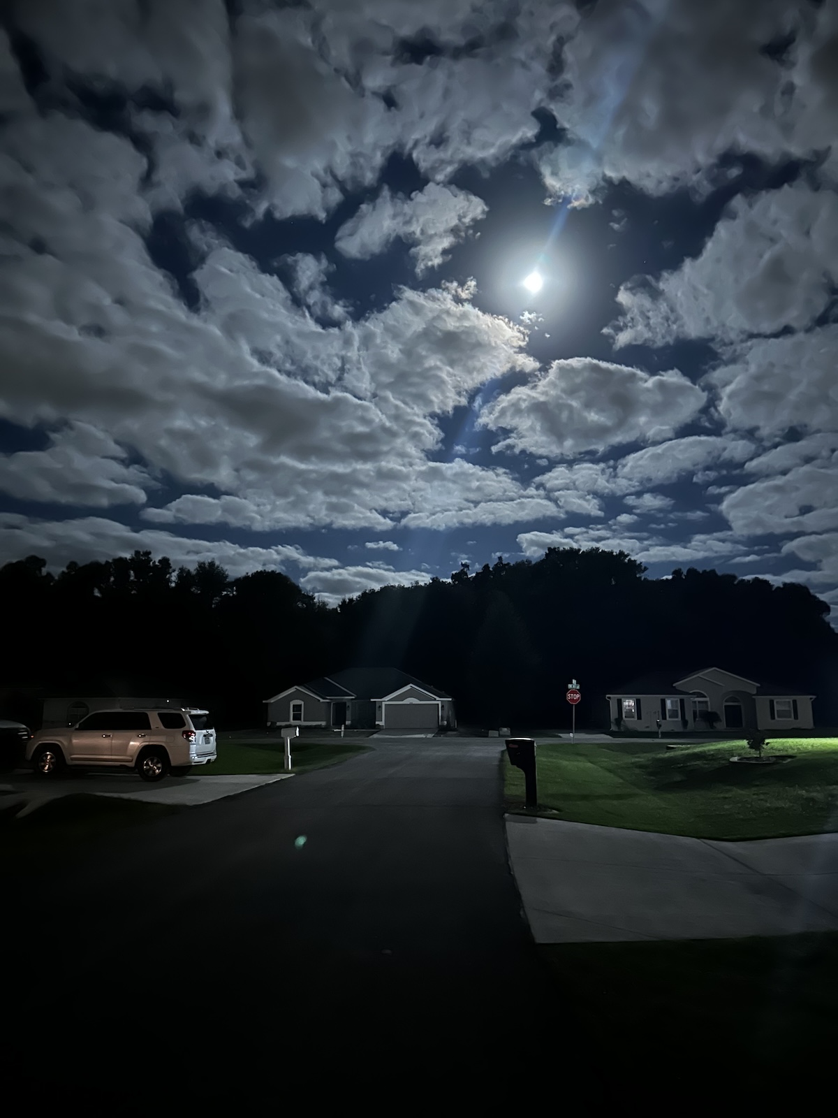 Full harvest moon over SW Ocala