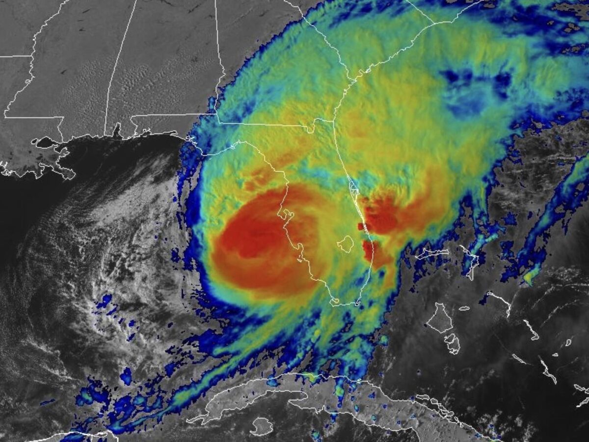 Hurricane Milton 170 miles southwest of Ocala, nearing west coast