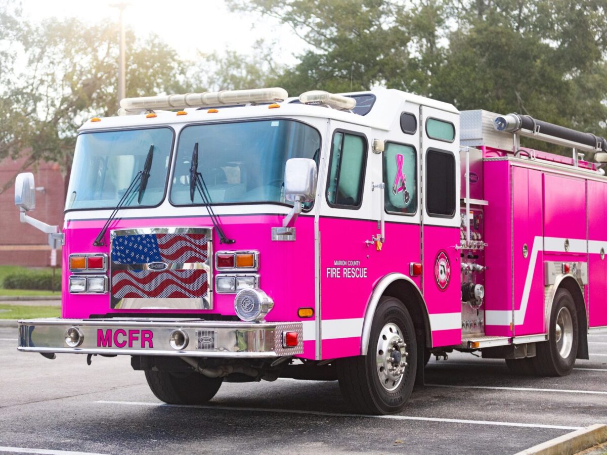 Marion Fire Rescue adds pink truck to fleet for Breast Cancer Awareness