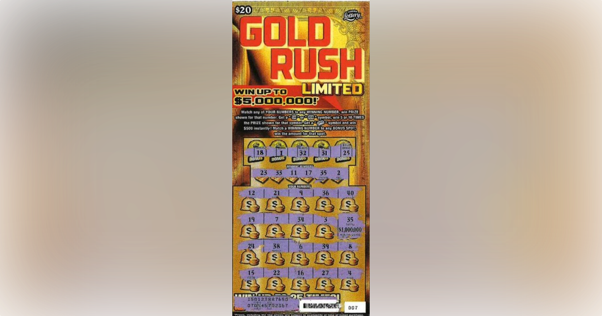 An Alachua County resident won $1 million after purchasing this scratch-off ticket at a local gas station. (Photo: Florida Lottery)