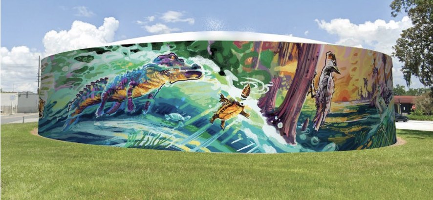 A $60,000 contract with the artist behind a new mural for a water tank in downtown Ocala is up for a final vote on Tuesday.