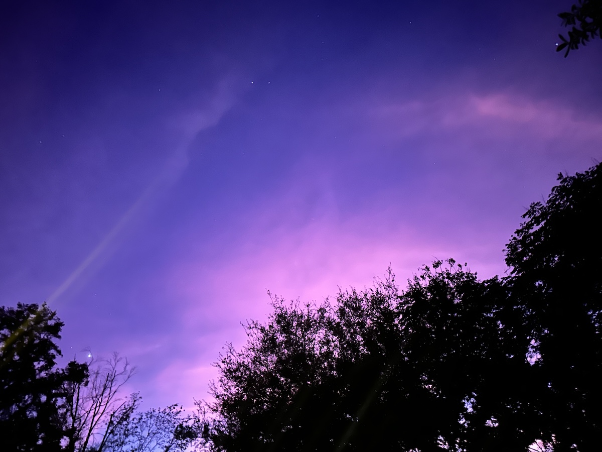 Purple sunset sky over Belleview