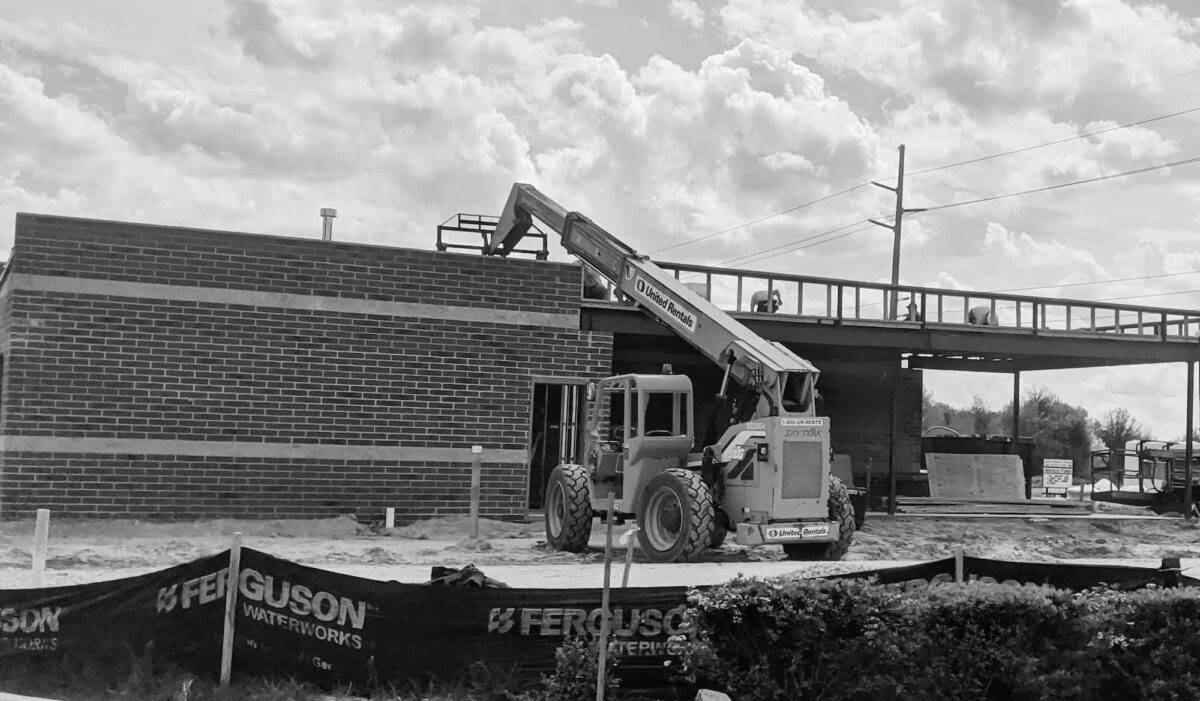 Construction of a Waffle House in southeast Ocala in 2020