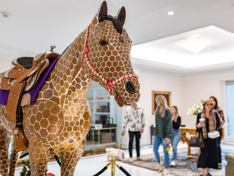 Gingerbread horse crafted by Ocala pastry team for holidays