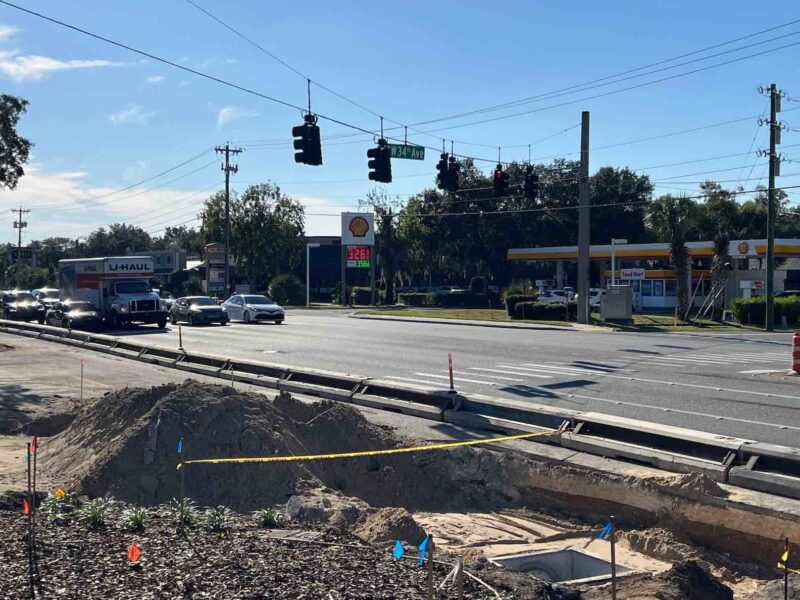 Roadwork along State Road 200, near SW 34th Avenue in Ocala