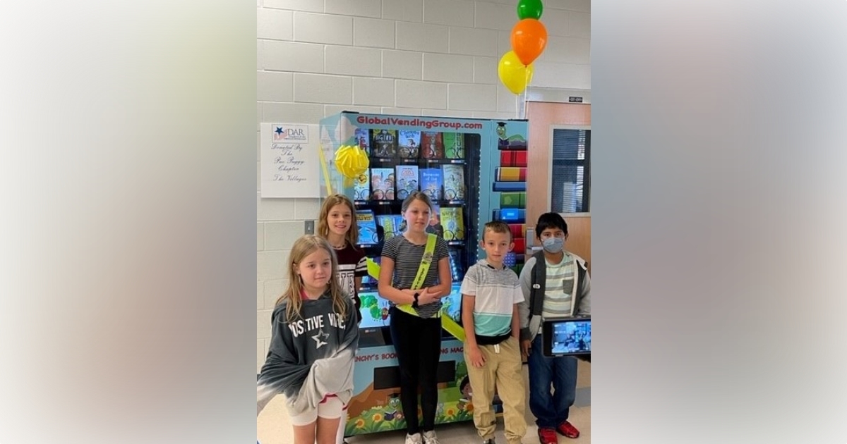 Bookworm vending machine arrives at Stanton Weirsdale Elementary